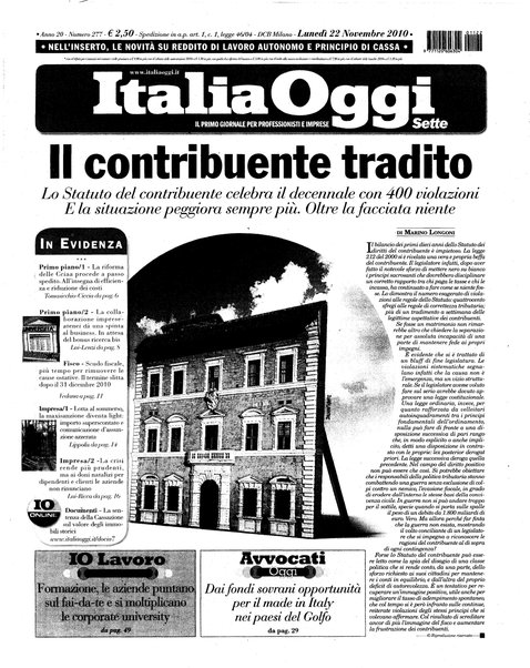 Italia oggi : quotidiano di economia finanza e politica